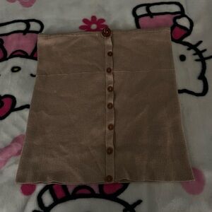 Brown Buttoned Tubetop